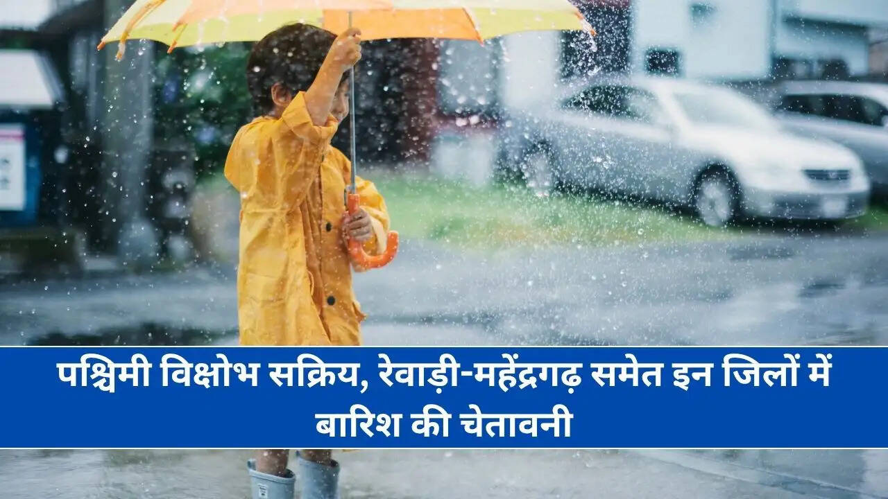 पश्चिमी विक्षोभ सक्रिय, रेवाड़ी-महेंद्रगढ़ समेत इन जिलों में बारिश की चेतावनी