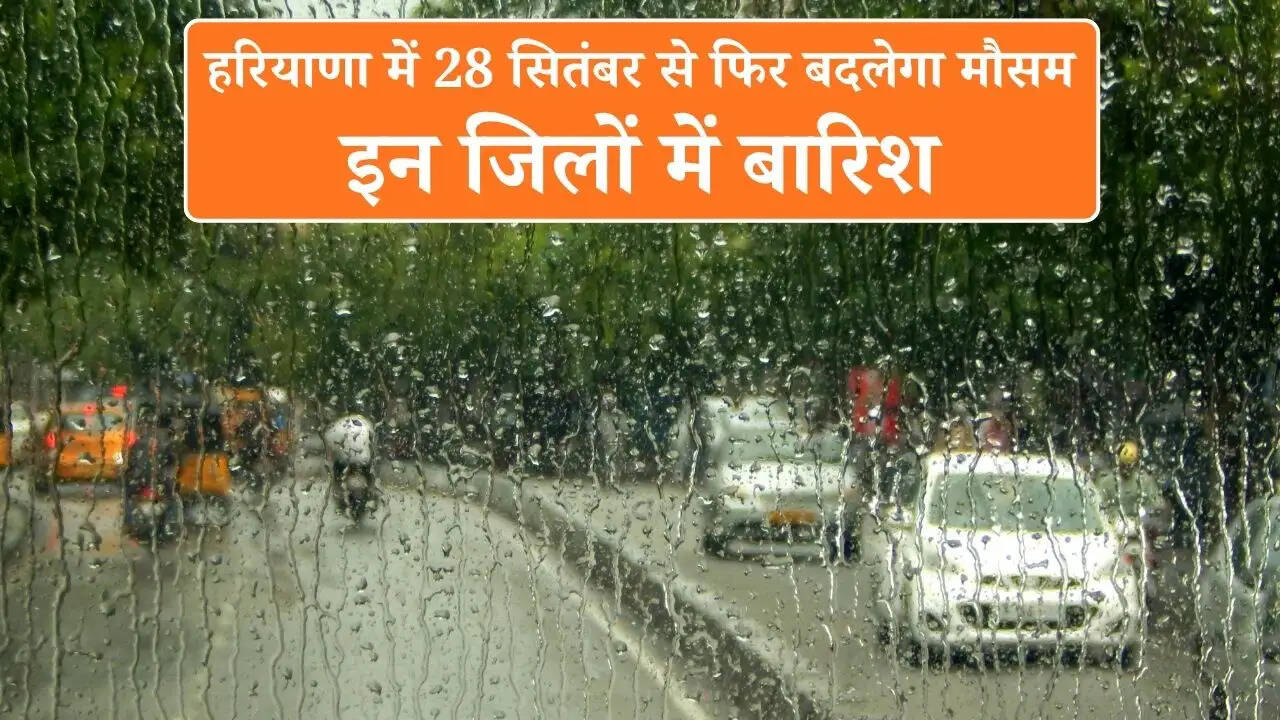 हरियाणा में 28 सितंबर से फिर बदलेगा मौसम, इन जिलों में बारिश