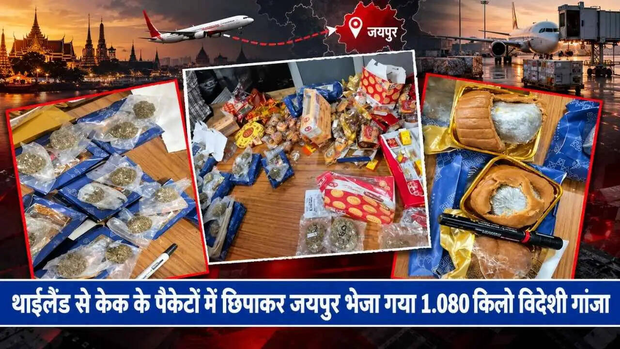 जयपुर: थाईलैंड से केक के पार्सल में आया 1kg हाइड्रोपोनिक गांजा