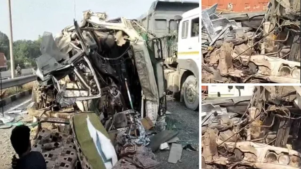धारूहेड़ा के पास खड़े ट्रक से टकराया तेज रफ्तार कंटेनर, बॉडी काटकर निकाला गया राजस्थान के अर्जुन का शव