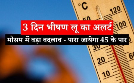 हरियाणा में 3 दिन भीषण लू का अलर्ट, 45° पार जाएगा तापमान — जानें किस जिले में कब होगा असर