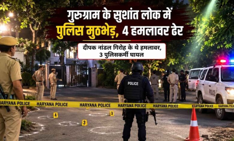 गुरुग्राम: झगड़े की सूचना पर जा रही पुलिस ERV बिना रिफ्लेक्टर के खड़े टैंकर से टकराई, दो हेड कॉन्स्टेबलों की मौत, एक गंभीर