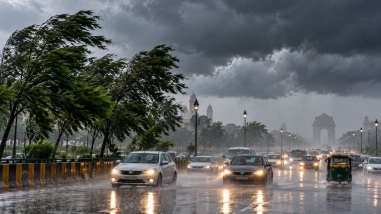 दिल्ली-NCR में फिर बदलेगा मौसम: तूफानी हवाओं के साथ बारिश का अलर्ट, चक्रवात ‘अर्नब’ और वेस्टर्न डिस्टर्बेंस से गिरेगा पारा